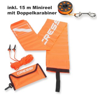 Safety Set mit Signal-Boje und 15 m Mini Reel von tauchen24